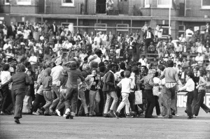 England v West Indies 26th July 1973 Clive Lloyd towers over a crowd of young fans