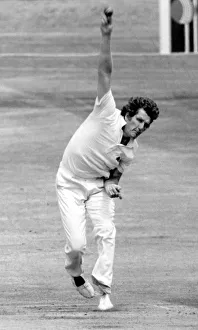 Bowling Prints: England v West Indies. England Bowler Bob Willis in action in the 1st innings