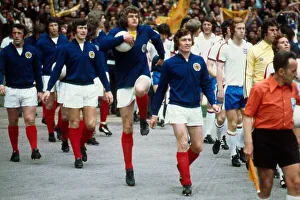 00233 Prints: England versus Scotland Home International The two Teams emerge from the tunnel