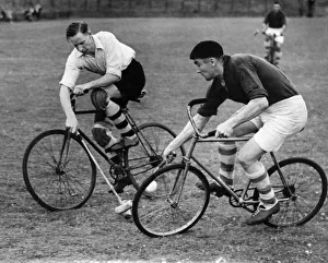 00366 Prints: England (white shirt) beat France in the International Bicycle Polo at Silhurst Park