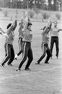 01524 Collection: England Womens Football Team, pictured during training session ahead of their