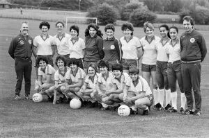 00354 Prints: England Womens Football Team, pictured during training session ahead of their