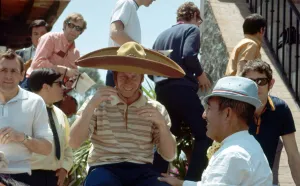 England world cup squad at the rodeo at the Olmpic village in Mexico as they relax before