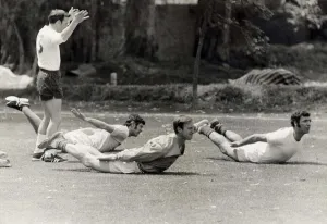 England World Cup squad in training Mexico 1970 1970s Football