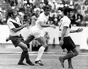 World Cup Prints: Englands Geoff Hurst in action against Ecuador in the 1970 World Cup Finals which were