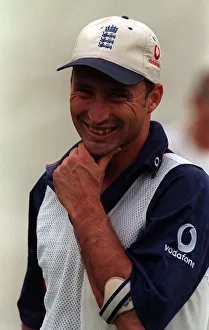 Englands new Cricket Captain Nasser Hussain June 1999 at Edgbaston Nets in