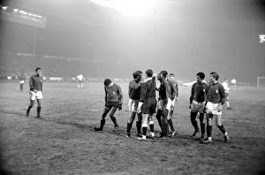 Englands v. Portugal. Penalty! French referee Mouton wards off angry Portugese