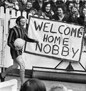 English FA Cup. Manchester United 0-0 Middlesbrough 26-02-1972 Nobby