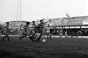 English FA Cup match. Blackpool 0 v Queens Park Rangers 0. January 1982 MF05-17-010