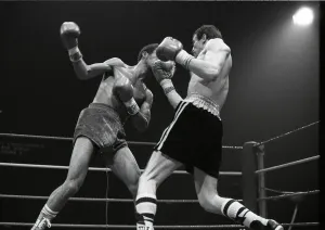 English flyweight boxer Charlie Magri in action during his fight against Eleoncio