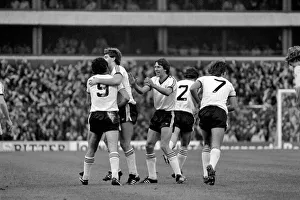 English League Division One match. Aston Villa 2 v Manchester United 1