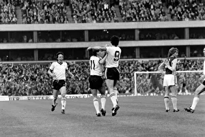 00211 Prints: English League Division One match. Aston Villa 2 v Manchester United 1