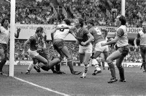 English League Division One match Everton 1 v Stoke City 0 August 1983