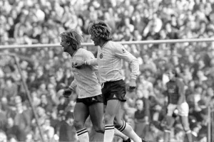 English League Division One match at Highbury. Arsenal 4 v Aston Villa 3