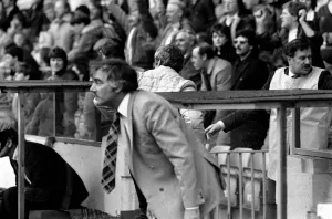 English League Division One match. Manchester City 0 v Luton Town 1. May 1983 MF11-29-012