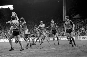 English League Division One match. Manchester City 0 v Luton Town 1. May 1983 MF11-29-051