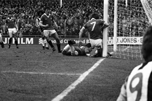 English League Division One match. Notts County 1 v Manchester United 3