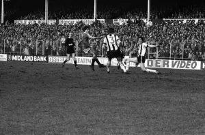 English League Division One match. Notts County 1 v Manchester United 3