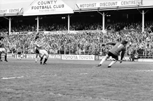 English League Division One match. Notts County 3 v Manchester United 2