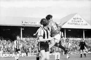 00210 Prints: English League Division One match. Notts County 3 v Manchester United 2