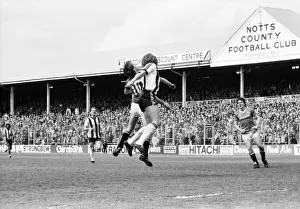 English League Division One match. Notts County 3 v Manchester United 2