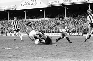 English League Division One match. Notts County 3 v Manchester United 2