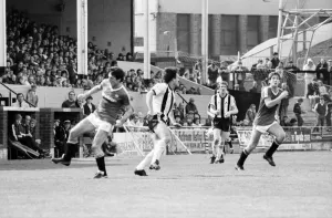 English League Division One match. Notts County 3 v Manchester United 2