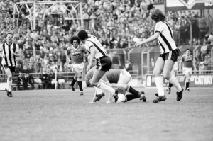 English League Division One match. Notts County 3 v Manchester United 2