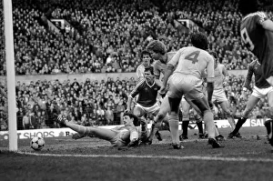 English League Division One match at Old Trafford Manchester United 2 v Nottingham