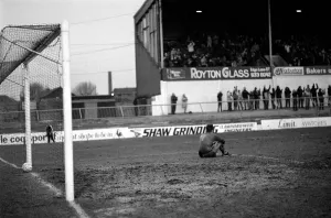 English League Division Two match Oldham Athletic 3 v Derby County 0 January
