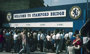Images Dated 16th August 1980: English League Division One match at Stamford Bridge. Chelsea fans make their way