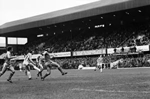 English League Division One match. Stoke 3 v Brighton and Hove Albion 0