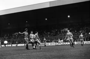 English League Division One match. Stoke 3 v Brighton and Hove Albion 0