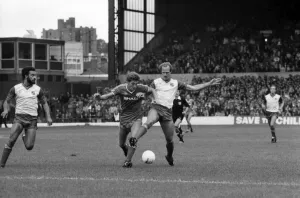 English League Division One match Stoke City 0 v Manchester United 1 Norman