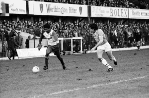 English League Division One match Stoke City 1 v Everton 1 January 1984