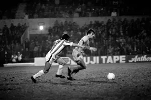 English League Division One match. Stoke City 1 v Leeds United 2