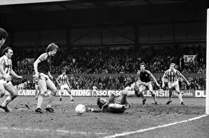English League Division One match. Stoke City 2 v West Ham United 1