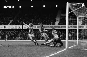 00213 Prints: English League Division One match. Stoke City 2 v West Ham United 1