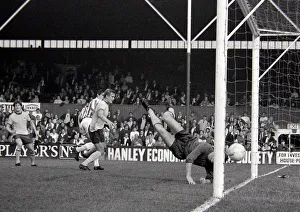 English League Division match Stoke City v Arsenal Stoke centre Ritchie heads to