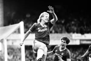 English League Division One match. West Ham United 2 v Everton 1