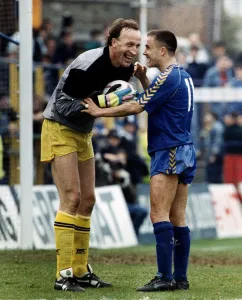 Tall Prints: English League Division One match. Wimbledon 0 v Coventry City 0