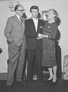 Reunion Prints: English pop singer Johnny Leyton with his separated mother and father Stanley and Mary