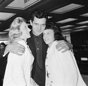 English singer Eden Kane with two of his fans 15 year old Jennifer Hodgkinson (left