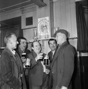 01134 Prints: Enjoying a drink in the Subway club, meeting place for fisherman and dockers. March 1965
