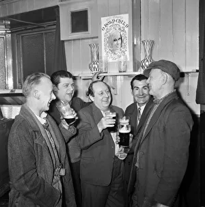 01134 Prints: Enjoying a drink in the Subway club, meeting place for fisherman and dockers. March 1965