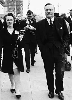 00004 Prints: Enoch Powell Conservative MP and wife Margaret in Brighton for the Conservative Party