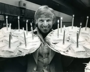 00077 Prints: Entertainer Tommy Steele seen here celebrating his birthday