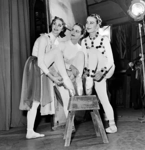 Entertainment Dance Ballet. (Left to right) Three of the principal dancers Margaret Hill