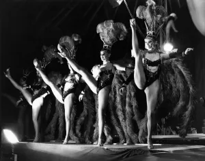 Entertainment: Dance: Chorus girls: British girls in Magic Italian Circus in Mexico
