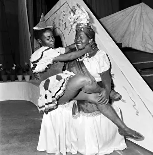 National Dress Prints: Entertainment Dance: A company from Brazil rehearsing at the Stoll Theatre in a Ballet